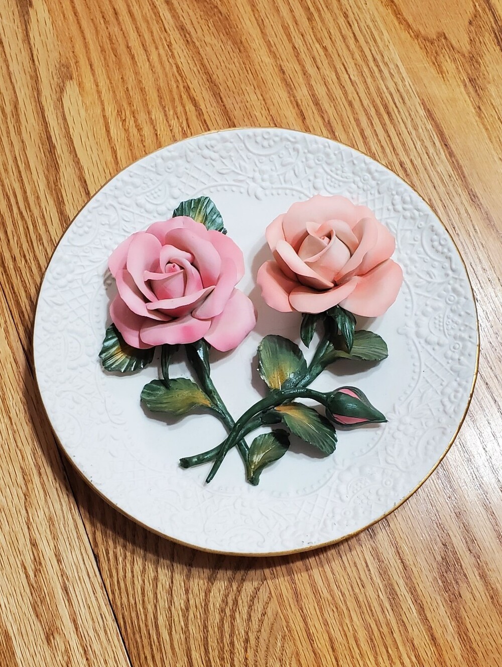 Capodimonte 'The Roses of Capodimonte' Decorative Plate Franklin Mint
